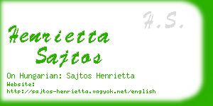 henrietta sajtos business card